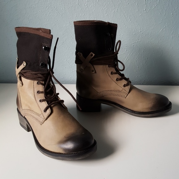 NEW Free People Matisse 2-Tone Combat Boots - Picture 3 of 8
